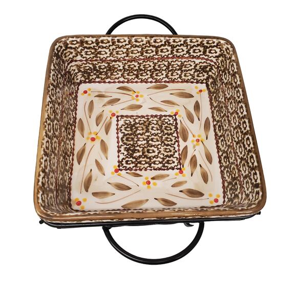 Temptations by Tara Old World Brown Cookware 11 Piece Set Bakeware Rack Bowl Set - Picture 4 of 13